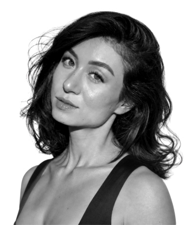 Mimi Bos, black and white portrait